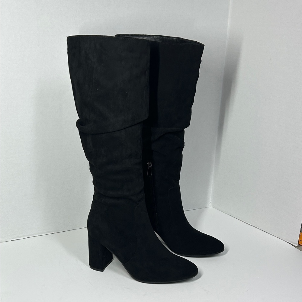 Black Knee-High Women's Boots | Faux Suede (8) | NWOT